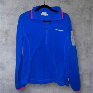 Columbia Blue Fleece Jacket with Pink Accents